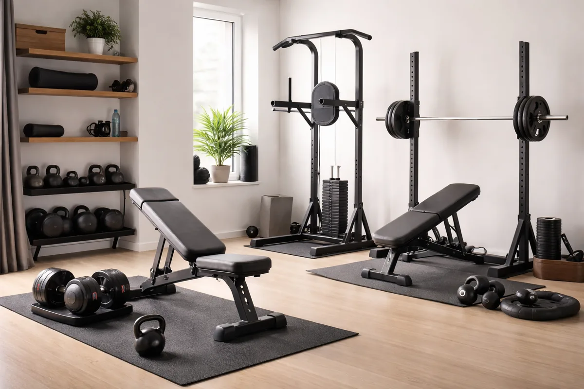 Quel matériel de musculation compact pour un home gym dans un petit espace