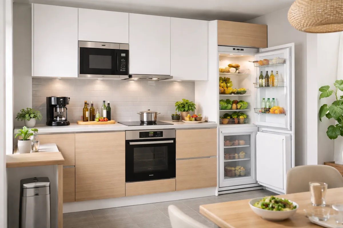 Les avantages de la cuisine compacte avec des appareils intégrés